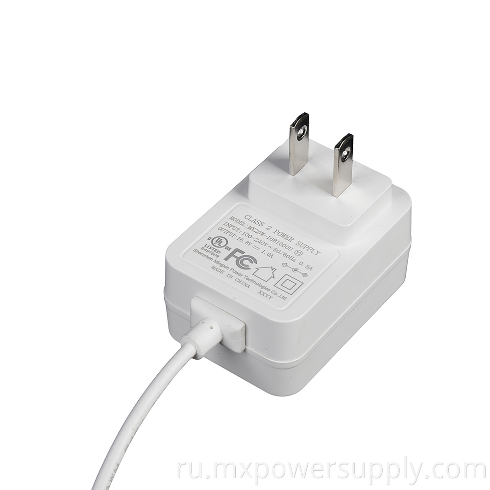 16.8V1A wall charger with LED indicator